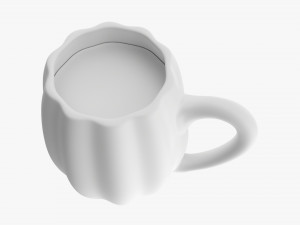 Glass Transparent Coffee Mug With Handle 08 3D Model