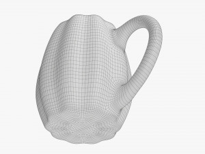Glass Transparent Coffee Mug With Handle 08 3D Model