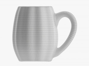 Glass Transparent Coffee Mug With Handle 08 3D Model