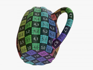 Glass Transparent Coffee Mug With Handle 08 3D Model