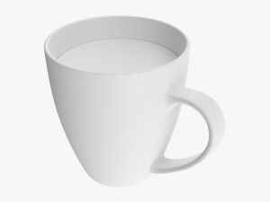 Glass Transparent Coffee Mug With Handle 09 Model 3D
