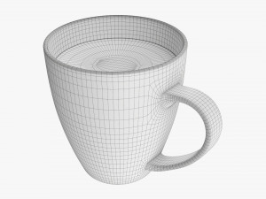 Glass Transparent Coffee Mug With Handle 09 Model 3D