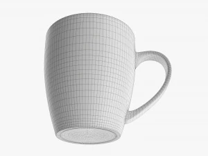 Glass Transparent Coffee Mug With Handle 09 3D Model