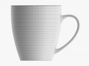 Glass Transparent Coffee Mug With Handle 09 Model 3D