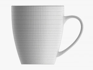 Glass Transparent Coffee Mug With Handle 09 3D Model