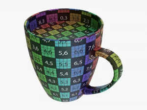 Glass Transparent Coffee Mug With Handle 09 3D Model