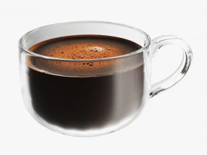 玻璃透明带柄咖啡杯10 3D 模型