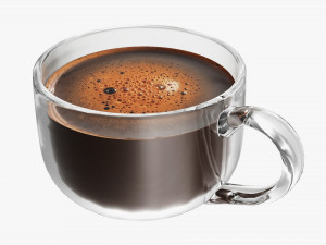 Glass Transparent Coffee Mug With Handle 10 Model 3D