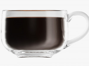 Glass Transparent Coffee Mug With Handle 10 Model 3D