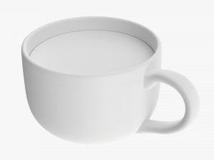 Glass Transparent Coffee Mug With Handle 10 Model 3D