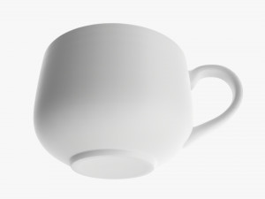 Glass Transparent Coffee Mug With Handle 10 Model 3D