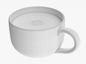 Glass Transparent Coffee Mug With Handle 10 Model 3D
