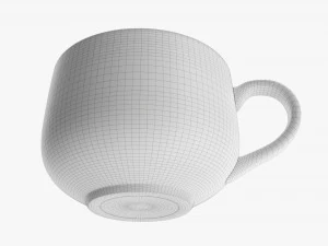 Glass Transparent Coffee Mug With Handle 10 3D Model