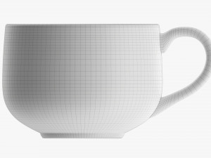 Glass Transparent Coffee Mug With Handle 10 Model 3D