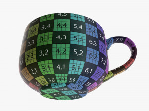 Glass Transparent Coffee Mug With Handle 10 Model 3D