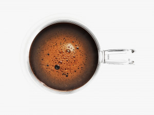 Glass Transparent Coffee Mug With Handle 11 3D Model