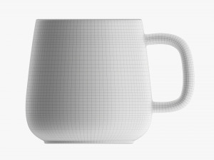 Glass Transparent Coffee Mug With Handle 11 3D Model