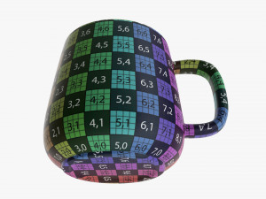 Glass Transparent Coffee Mug With Handle 11 3D Model