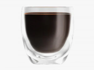 Glass Transparent Coffee Mug Without Handle 01 3D Model