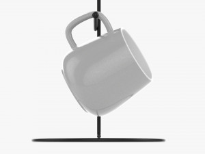 Kitchen Six Mug Stand With Mugs 3D Model