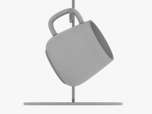 Kitchen Six Mug Stand With Mugs 3D Model