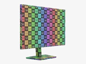 LCD 24-Inch Monitor 3D Model