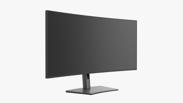 LCD 38-Inch Curved Monitor 3D 모델 .c4d .max .obj .3ds .fbx .stl .blend 