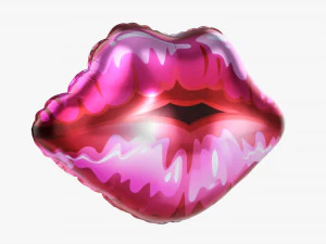 Balon Foliowy Usta Model 3D