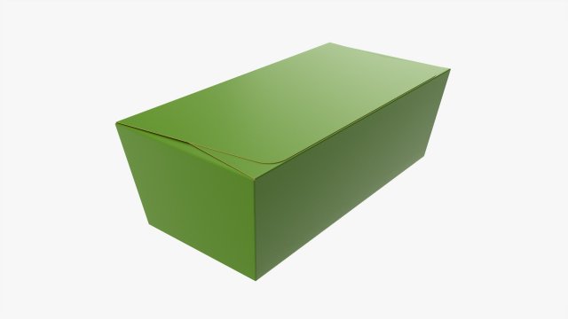 Long High Paper Box Mockup Model 3D .c4d .max .obj .3ds .fbx .stl .blend 