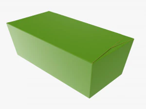 Long High Paper Box Mockup 3D Model