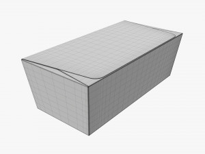 Long High Paper Box Mockup Model 3D
