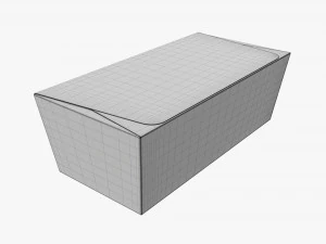 Long High Paper Box Mockup 3D Model