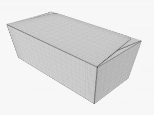 Long High Paper Box Mockup 3D Model