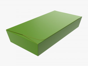 Long Low Paper Box Mockup 3D Model