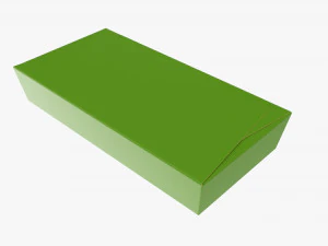 Long Low Paper Box Mockup 3D Model