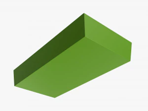 Long Low Paper Box Mockup 3D Model