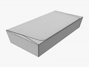 Long Low Paper Box Mockup 3D Model