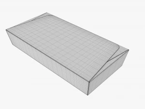 Long Low Paper Box Mockup 3D Model
