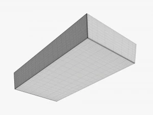 Long Low Paper Box Mockup 3D Model
