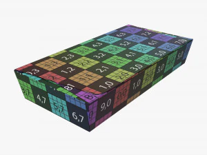 Long Low Paper Box Mockup 3D Model