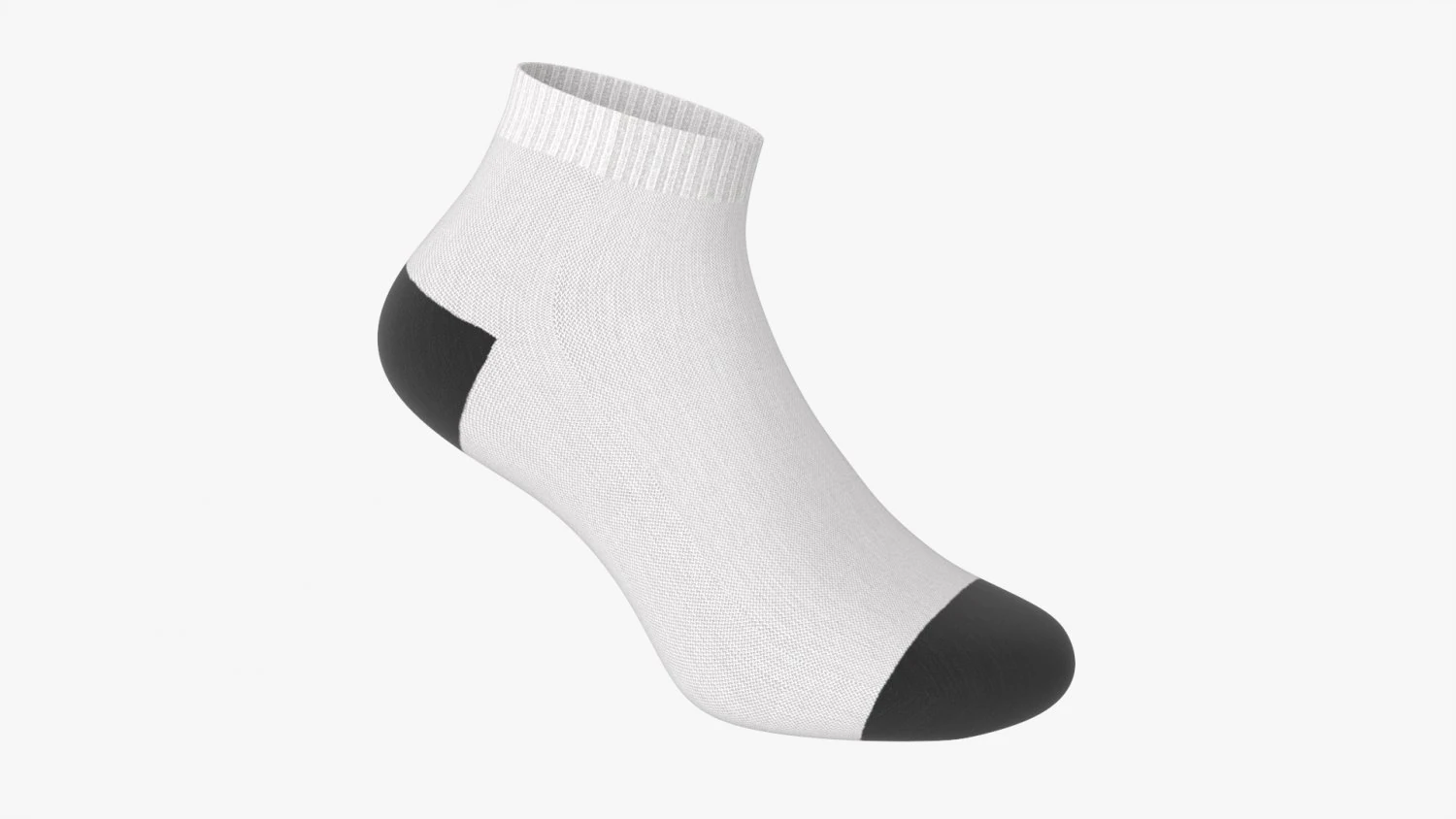Sport Sock Short 01 3D Model .c4d .max .obj .3ds .fbx .stl .blend