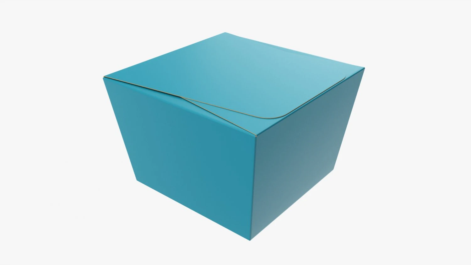 Square High Paper Box Mockup 3D Model .c4d .max .obj .3ds .fbx .stl .blend 