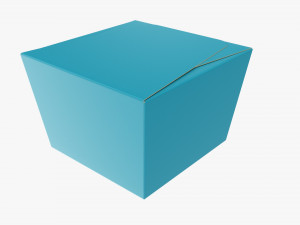 Square High Paper Box Mockup 3D Модель