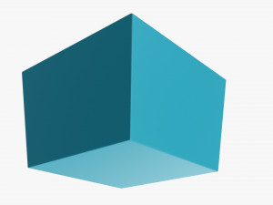 Square High Paper Box Mockup 3D Модель