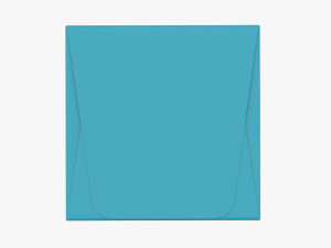 Square High Paper Box Mockup 3D Модель