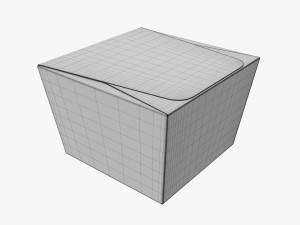 Square High Paper Box Mockup 3D Модель