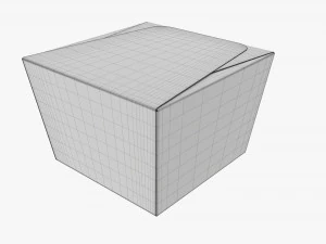 Square High Paper Box Mockup 3D Model