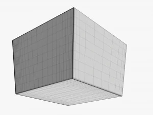 Square High Paper Box Mockup 3D Model