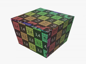 Square High Paper Box Mockup 3D Model