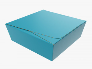 Square Low Paper Box Mockup Modelo 3D
